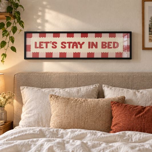 BB panorama natural 2026 | lets-stay-in-bed-panoramic-print | close