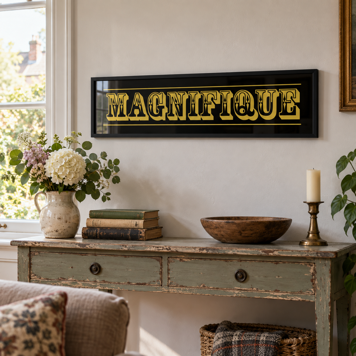 Magnifique Panoramic Print in a room setting