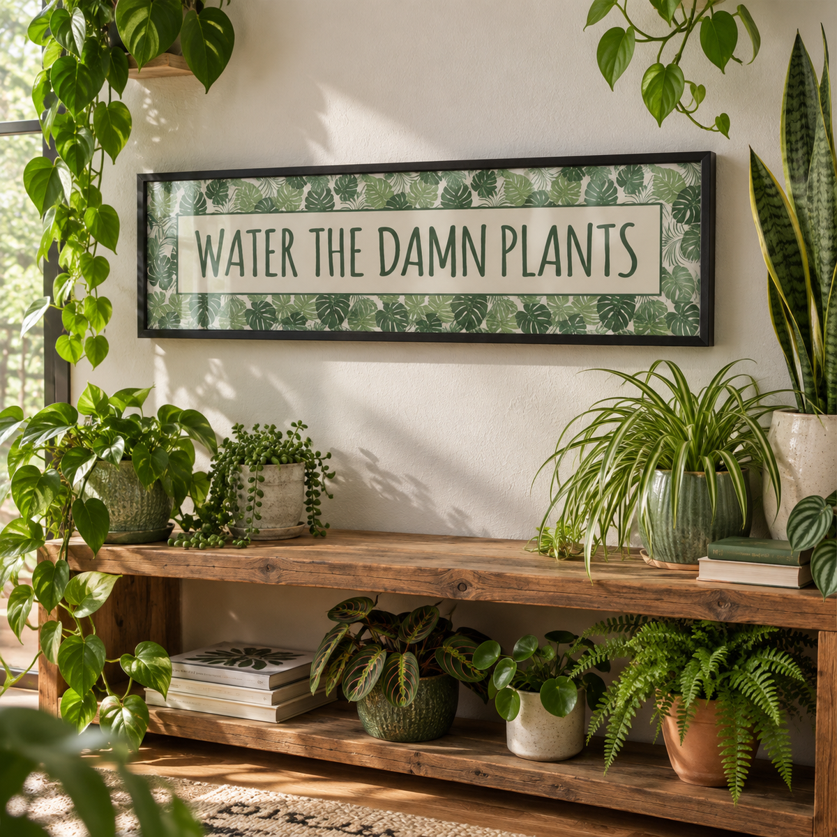 BB panorama natural 2026 | water-the-damn-plants-panoramic-print | setting
