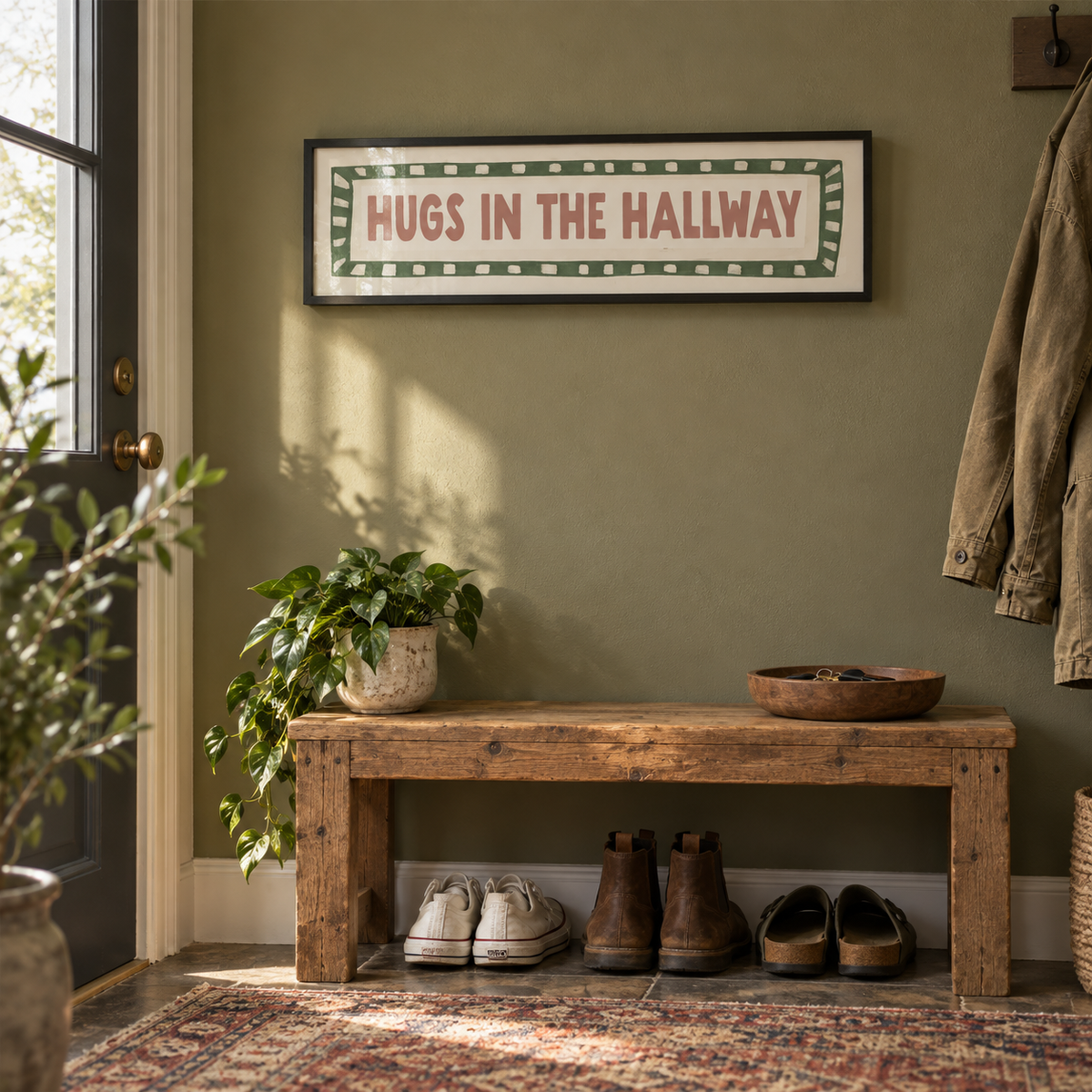 BB panorama natural 2026 | hugs-in-the-hallway-panoramic-print-funny-hallway-wall-art | setting