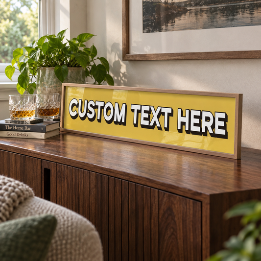 BB panorama natural 2026 | custom-text-panoramic-print-retro-bar-gallery-wall-sign | setting