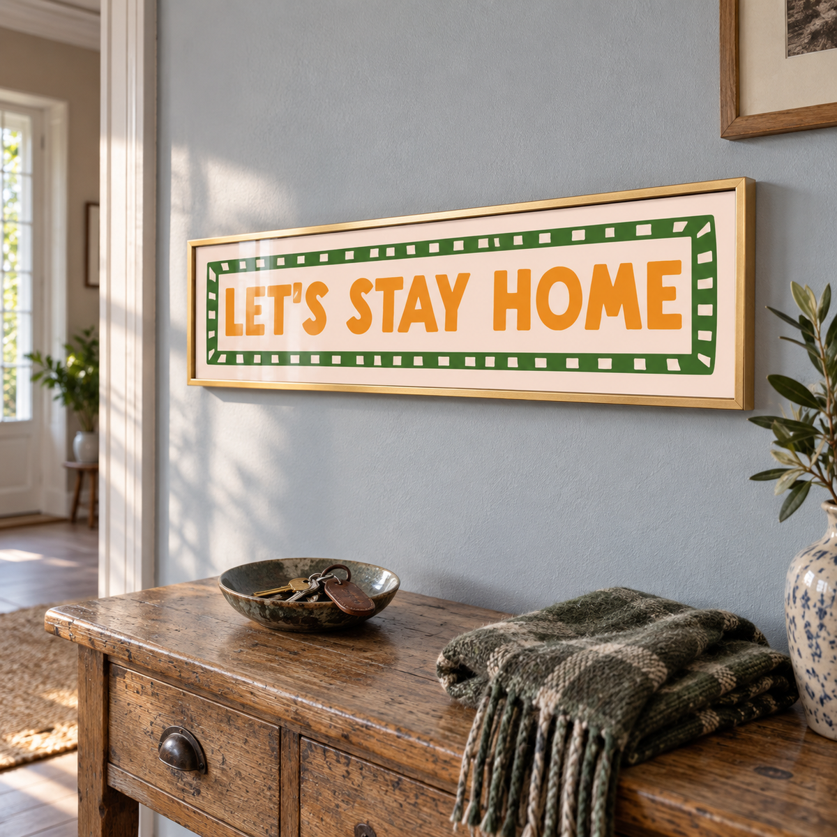 BB panorama natural 2026 | lets-stay-home-panoramic-print-hallway-entrance-wall-art | setting