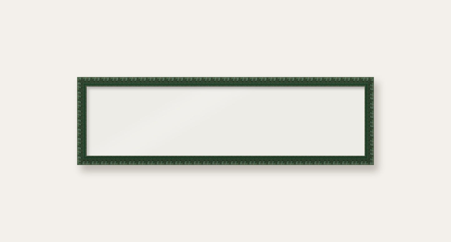 Dark Green bobbin panoramic frame, 60cm x 15cm, frame only