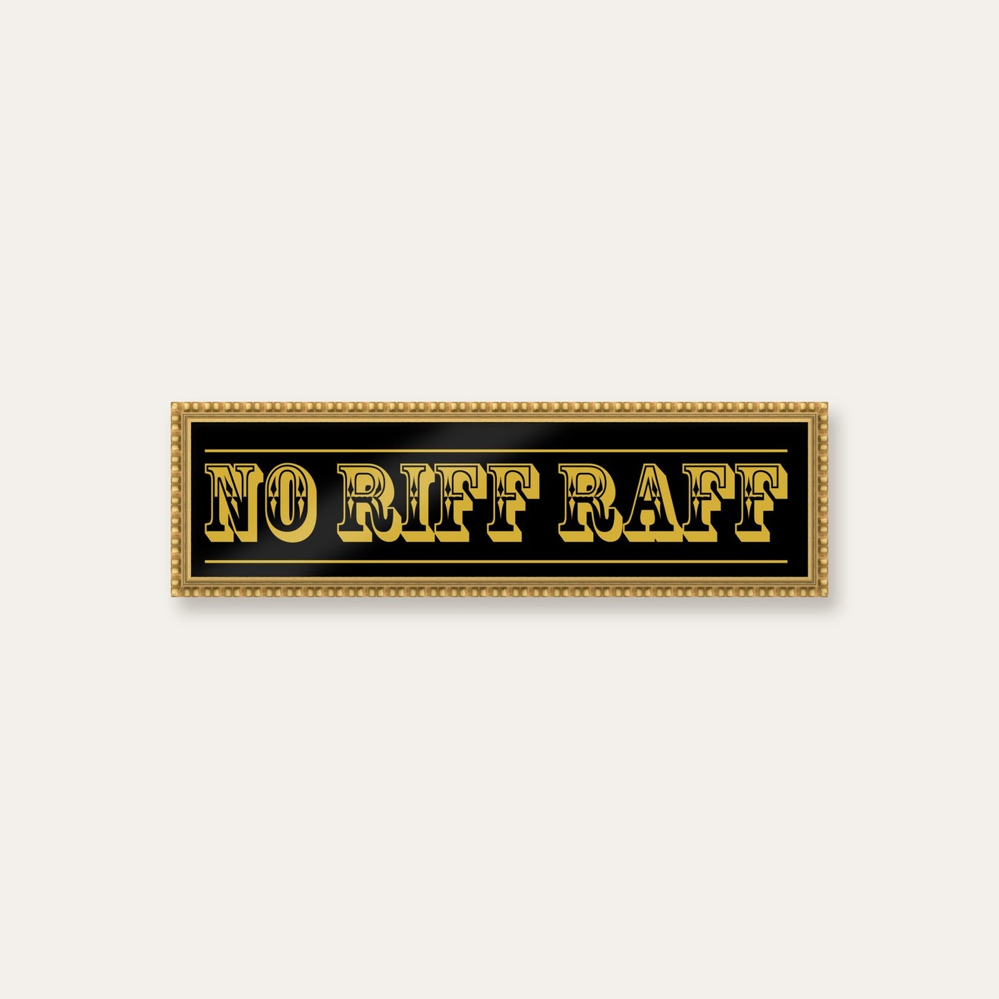 No Riff Raff panoramic print in a gold bobbin frame