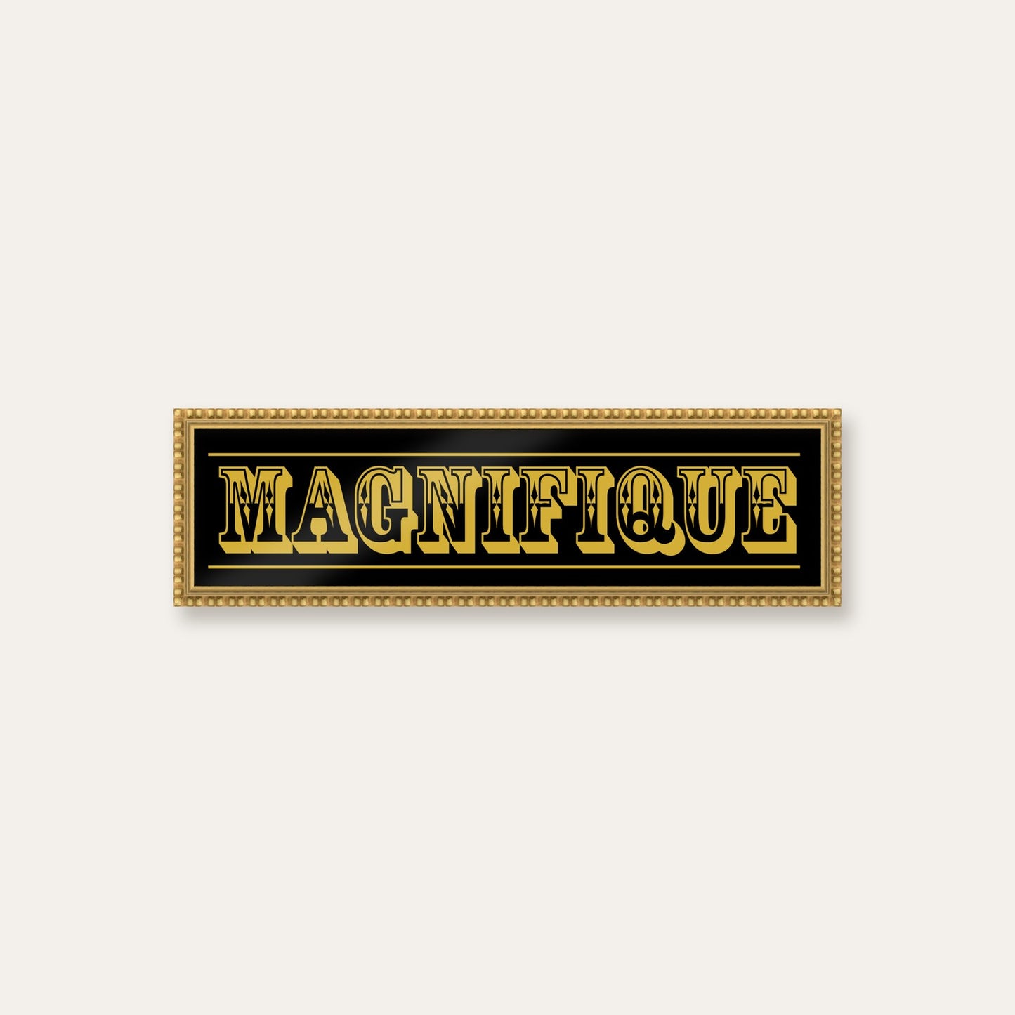 Magnifique panoramic print in a gold bobbin frame