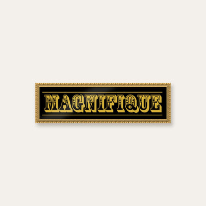 Magnifique panoramic print in a gold bobbin frame