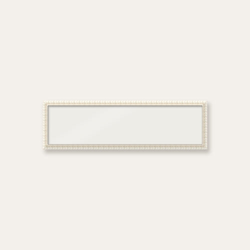 White bobbin panoramic frame, 60cm x 15cm, frame only