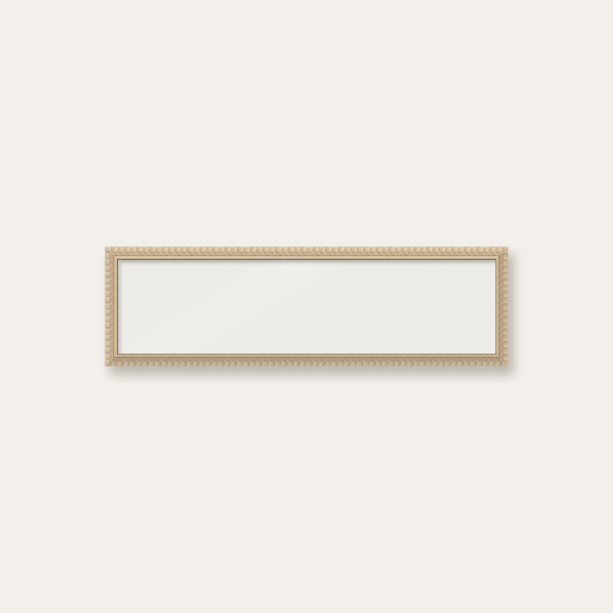 Cream bobbin panoramic frame, 60cm x 15cm, frame only