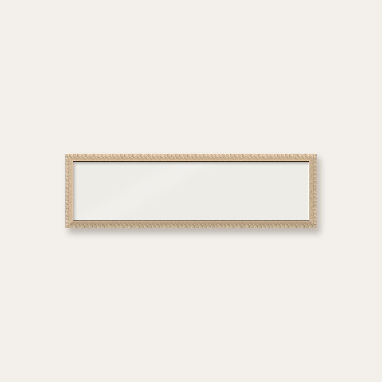 Cream bobbin panoramic frame, 60cm x 15cm, frame only