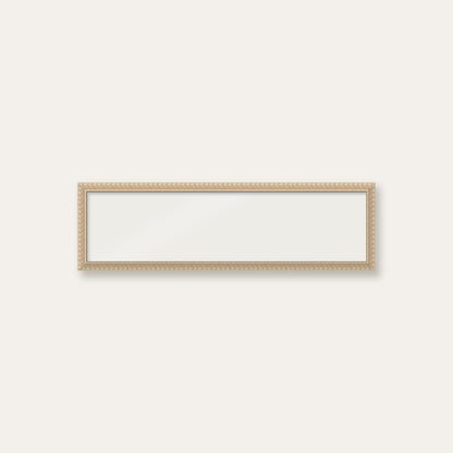 Cream bobbin panoramic frame, 60cm x 15cm, frame only
