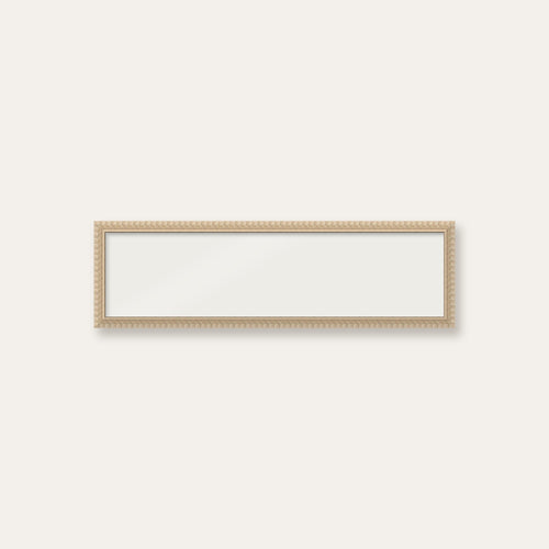 Cream bobbin panoramic frame, 60cm x 15cm, frame only