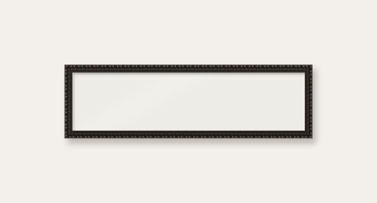 Black bobbin panoramic frame, 60cm x 15cm, frame only