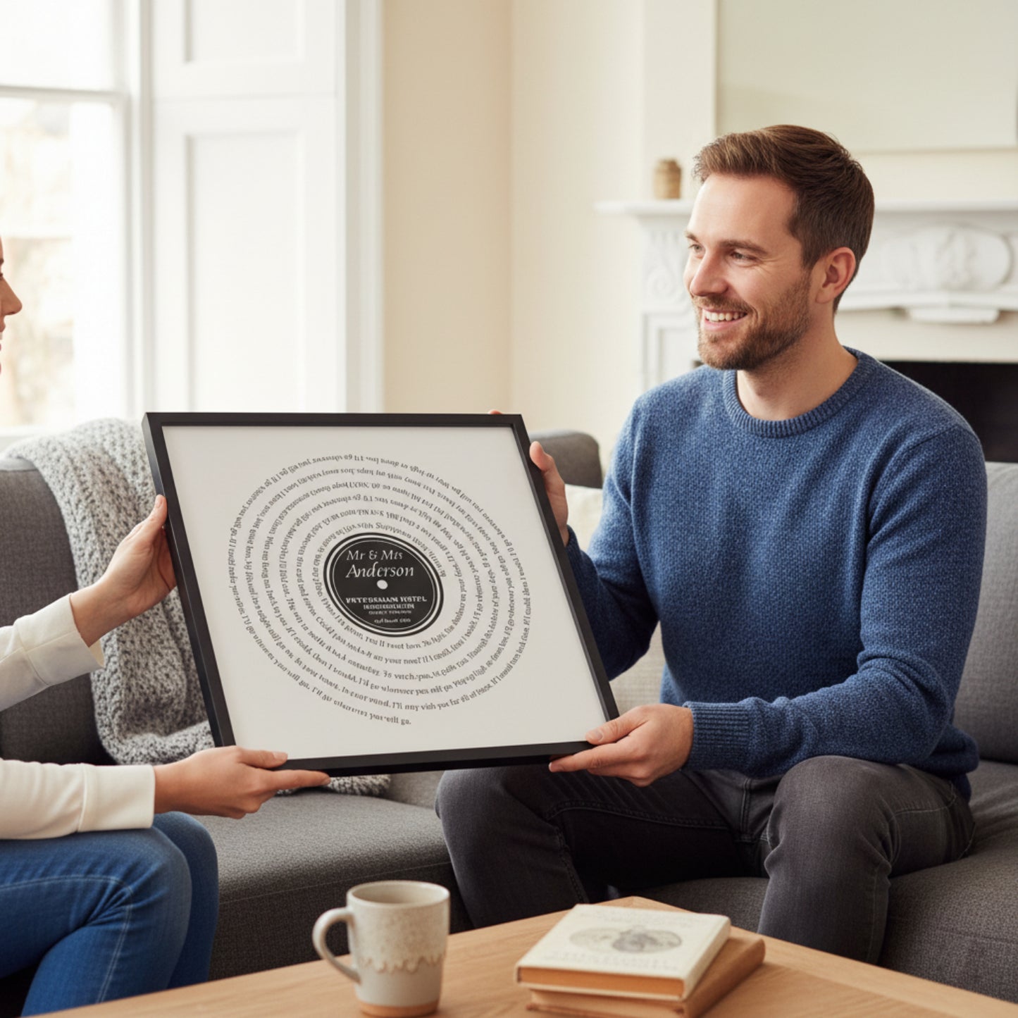 Personalised Wedding Song Lyrics Vinyl Print