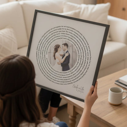 Personalised Song Lyrics And Photo 1st anniversary