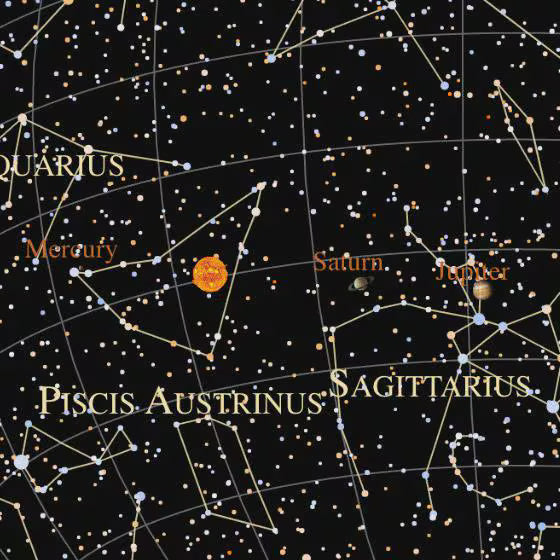 Personalised Star Map Print Print Float Mounted Frame