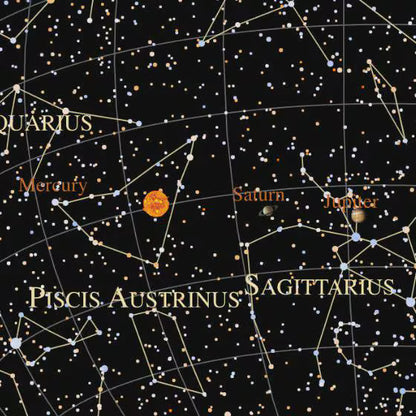 Personalised Star Map Print Print Float Mounted Frame