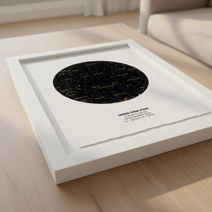 Personalised Star Map Print Print Float Mounted Frame