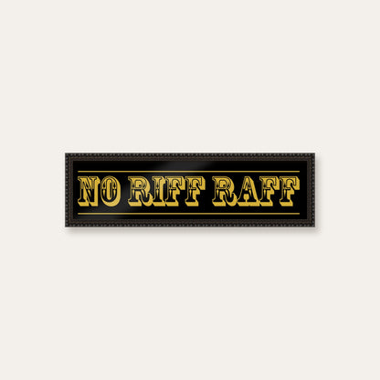 No Riff Raff panoramic print in a black bobbin frame