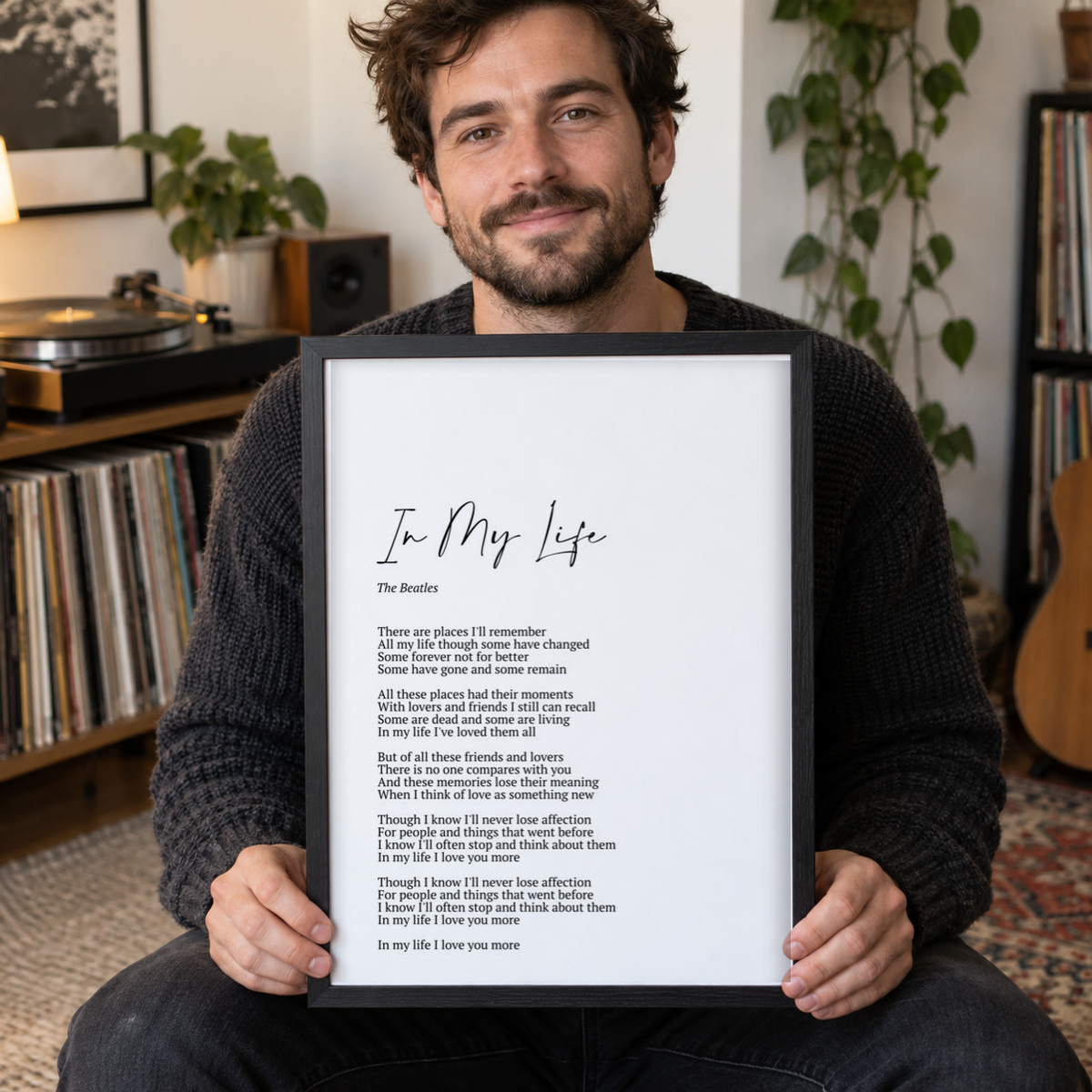BB anniversary lifestyle 2026 | personalised-song-lyrics-print | close