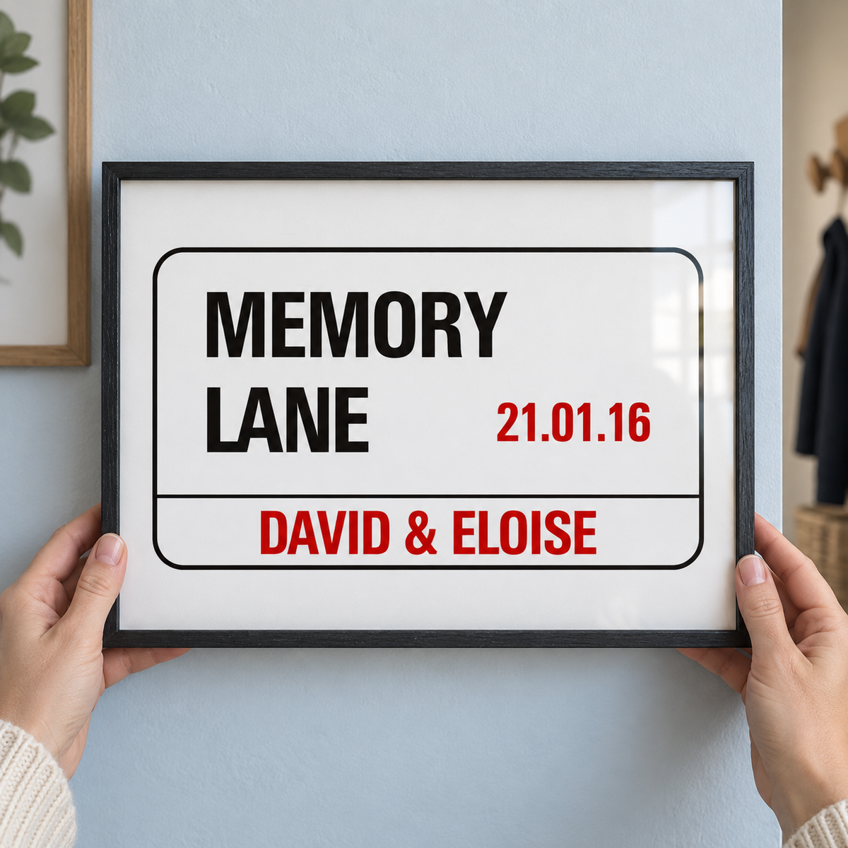 BB anniversary lifestyle 2026 | personalised-wedding-london-street-sign | close