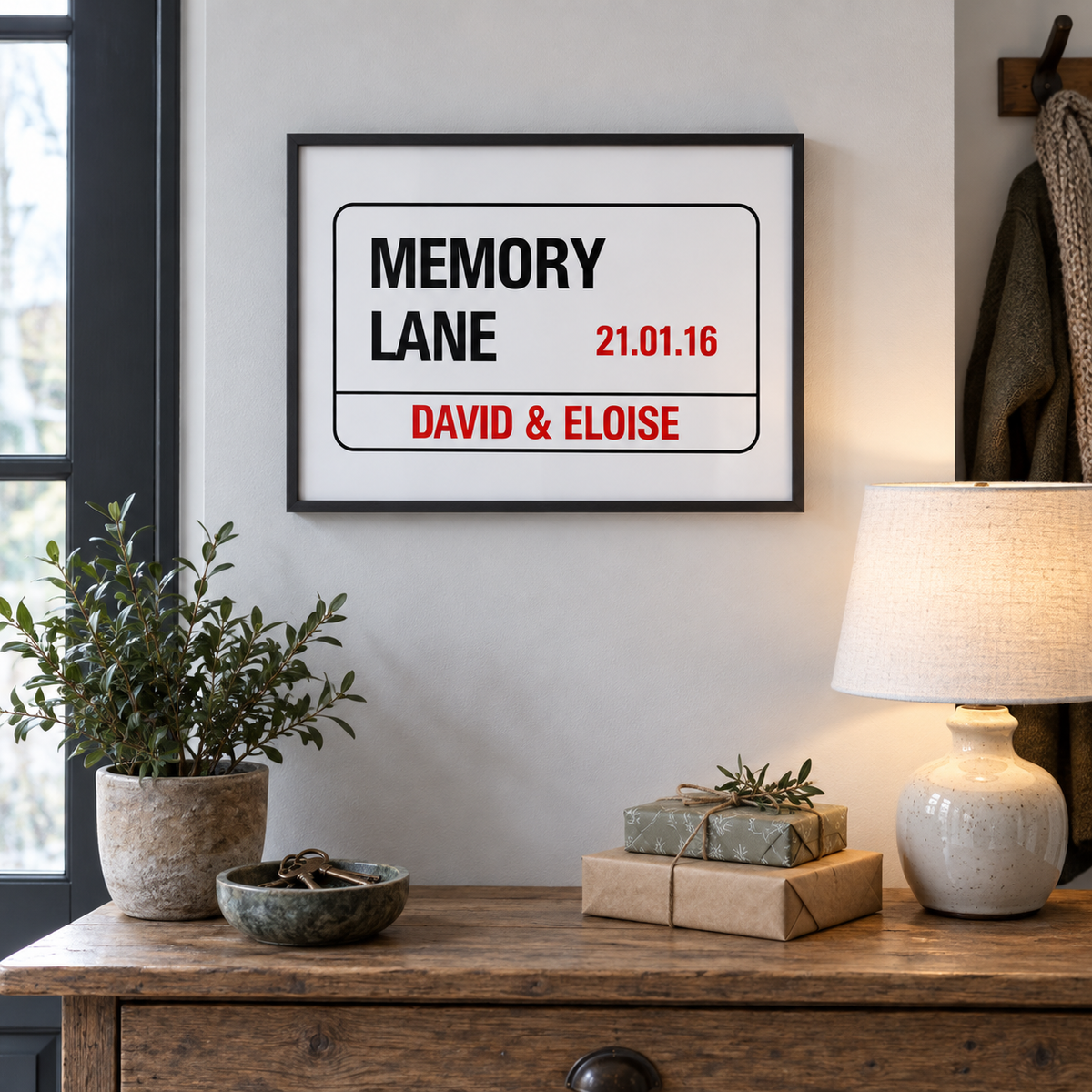 BB anniversary lifestyle 2026 | personalised-wedding-london-street-sign | wide