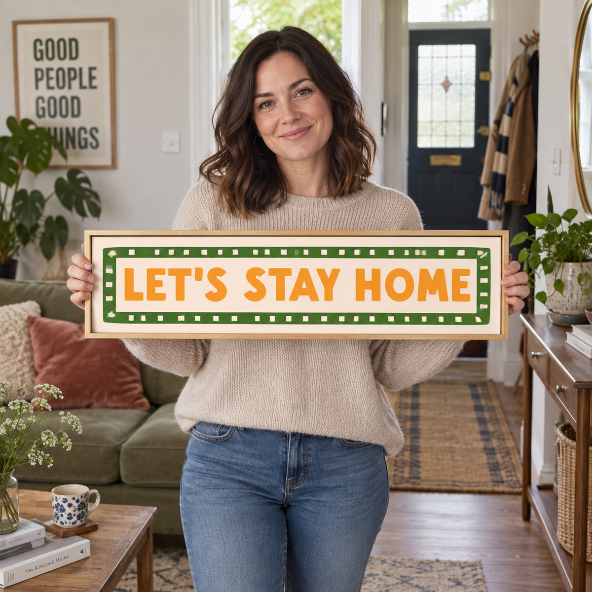 BB panorama 2026 | lets-stay-home-panoramic-print-hallway-entrance-wall-art | held