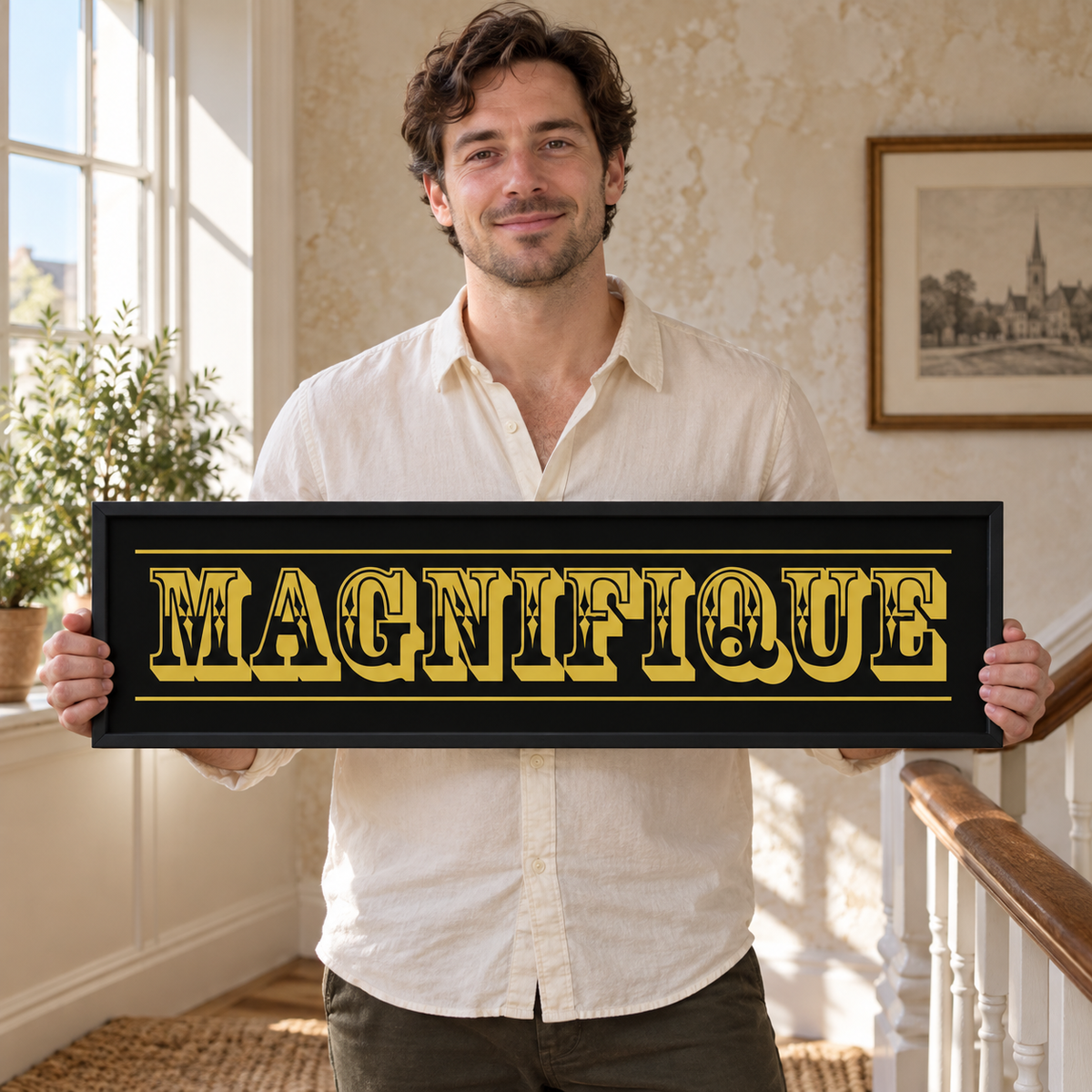 Magnifique Panoramic Print in a room setting