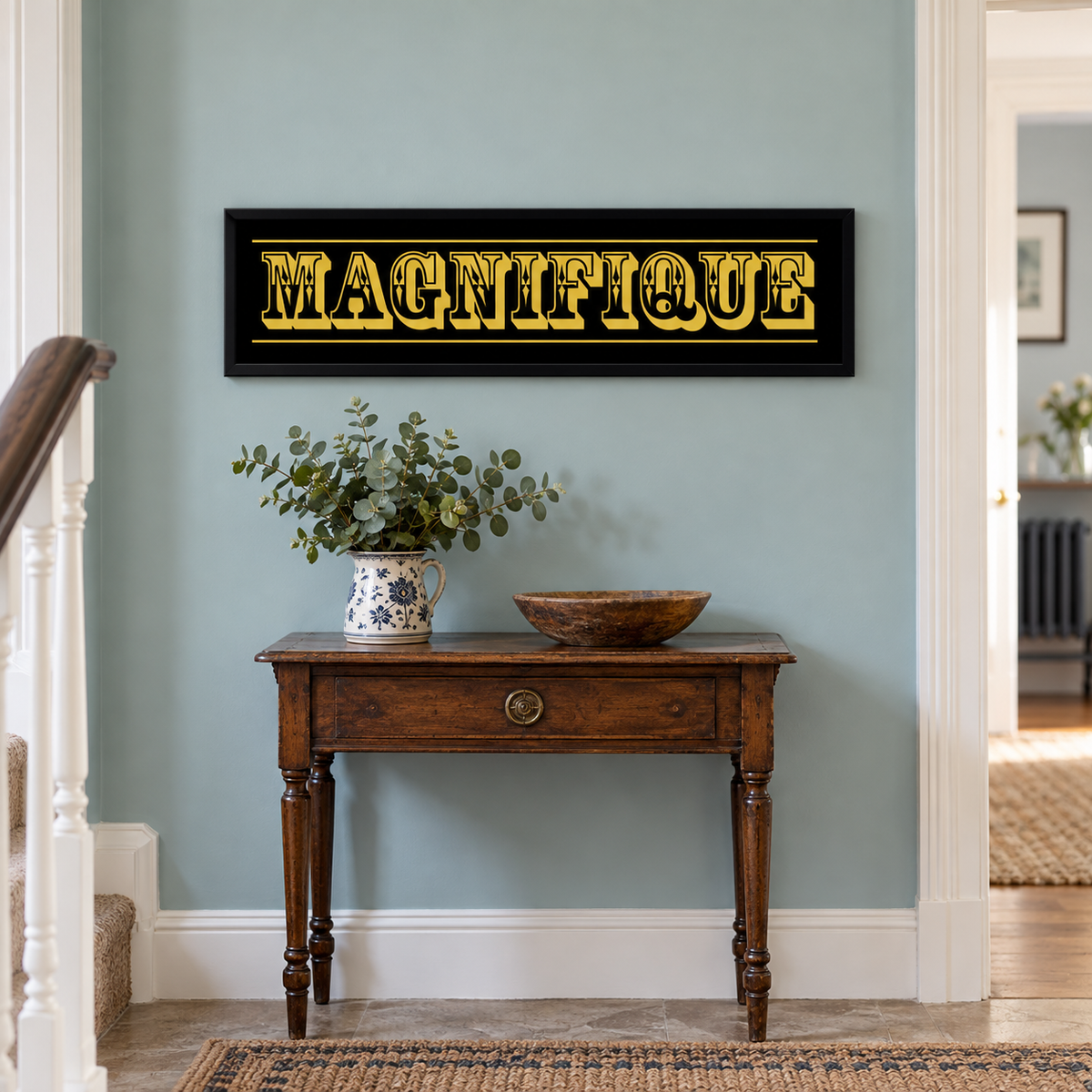 Magnifique Panoramic Print in a room setting