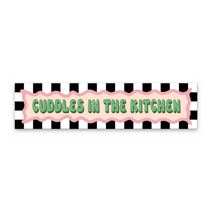 Cuddles In The Kitchen panoramic print, unframed