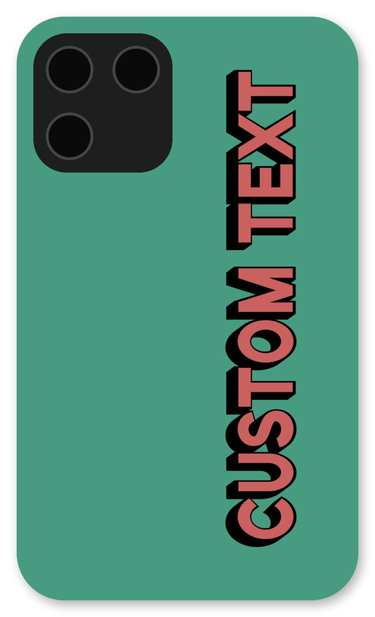 Custom Text Phone Case on an iPhone 17