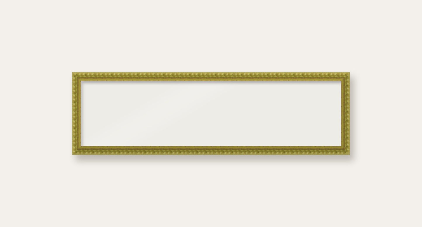 Green bobbin panoramic frame, 60cm x 15cm, frame only