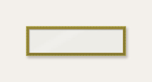 Green bobbin panoramic frame, 60cm x 15cm, frame only