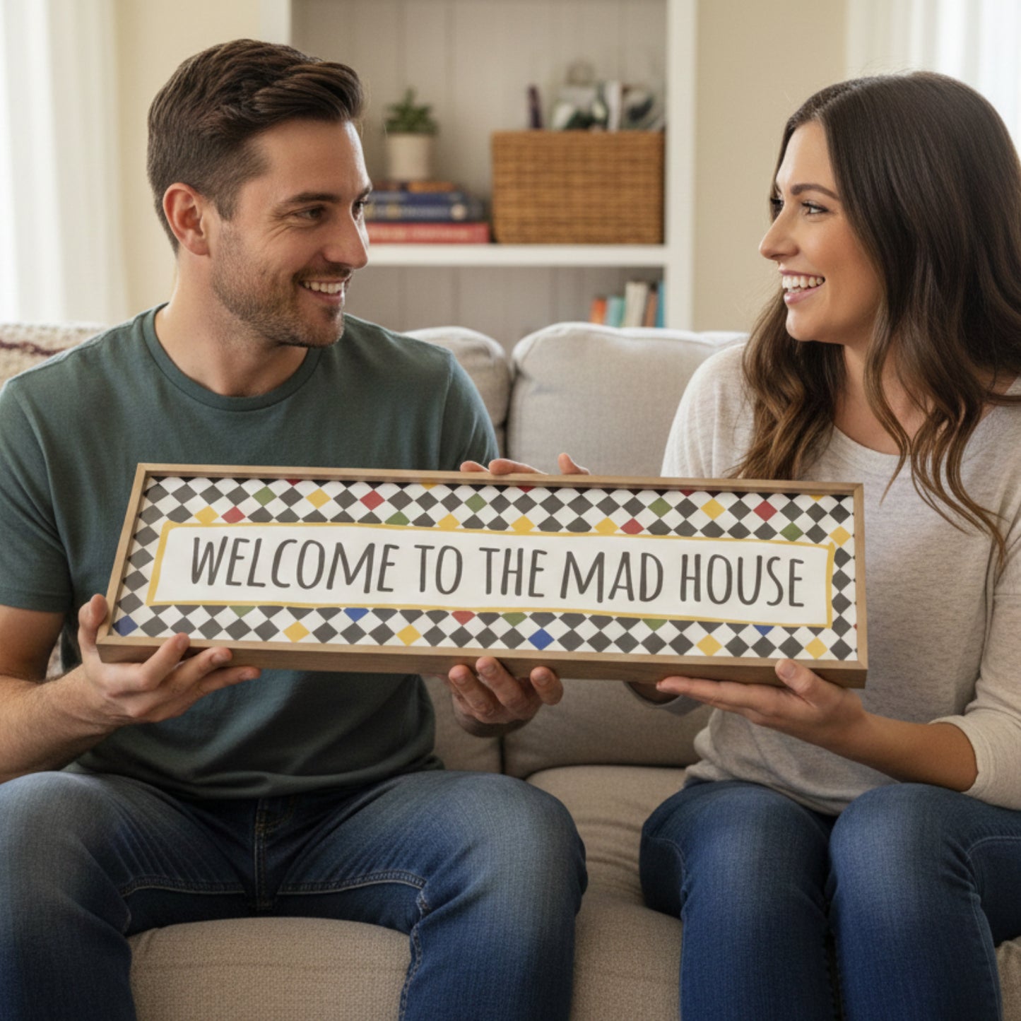 Welcome to The Mad House Panoramic Print