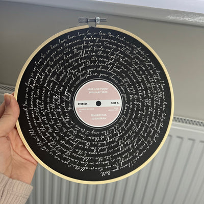 Customer photo — vinyl record cotton canvas