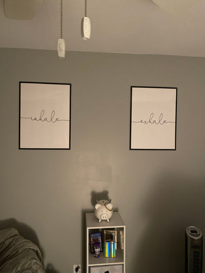 Customer photo — Inhale Exhale - Set Of 2 Prints