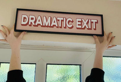 Customer photo — Custom Text Panoramic Print | Retro Bar & Gallery Wall Sign