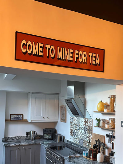 Customer photo — Custom Text Panoramic Print | Retro Bar & Gallery Wall Sign