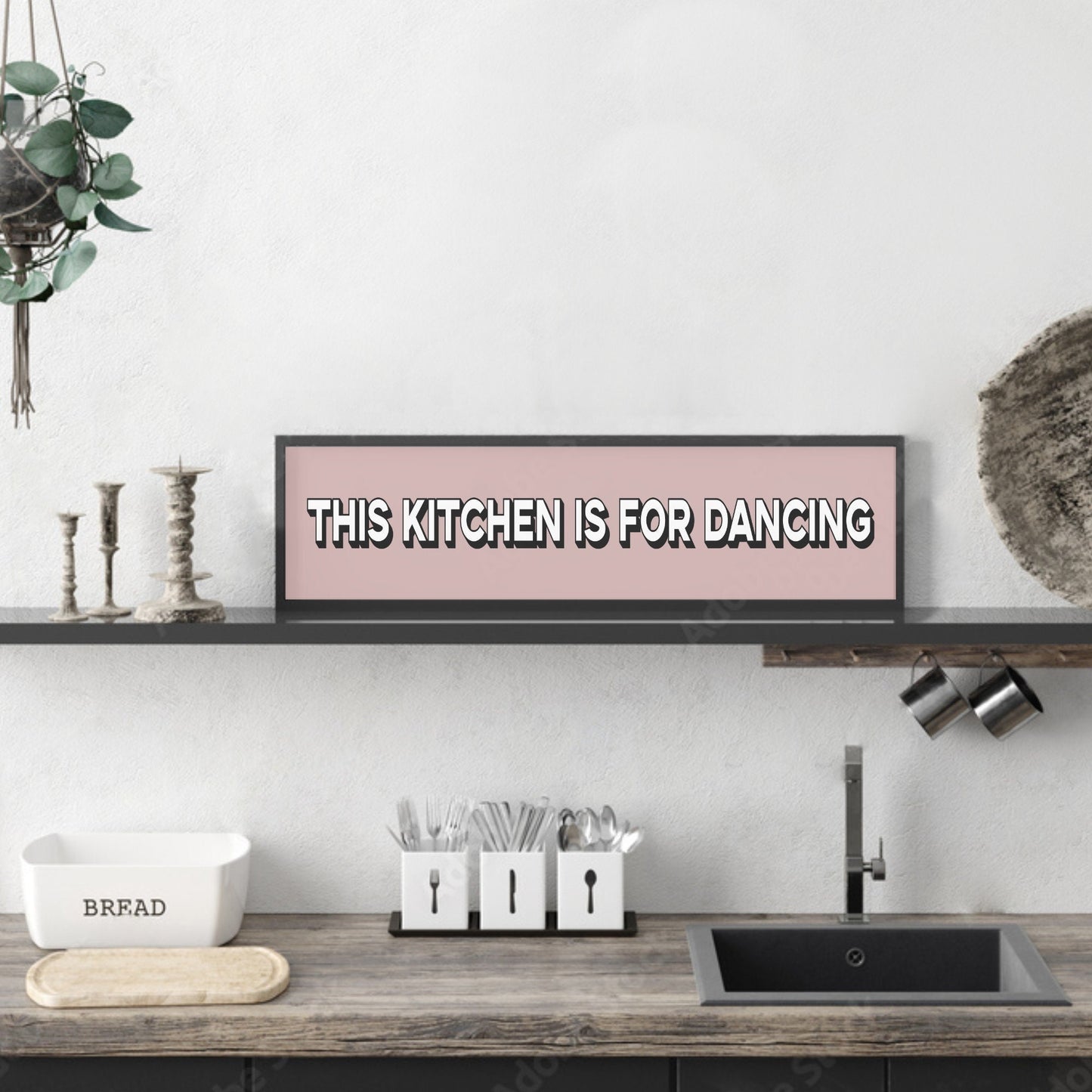 This Kitchen Is For Dancing Panoramic Print