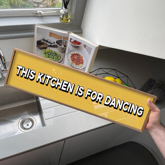 This Kitchen Is For Dancing Panoramic Print