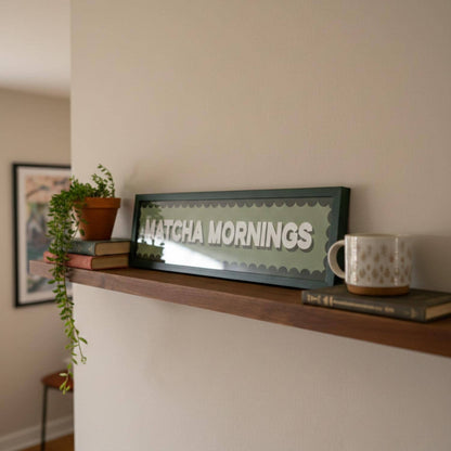 Matcha Mornings Panoramic Print