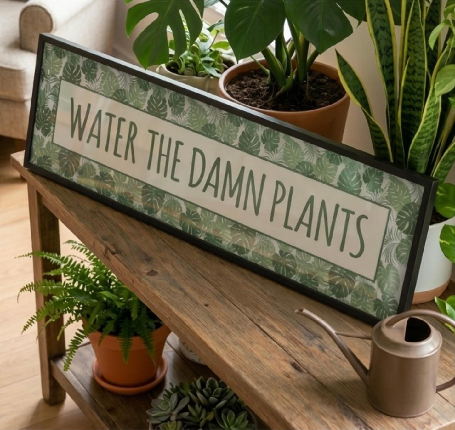 Water the Damn Plants Panoramic Print