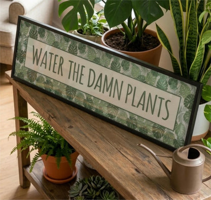 Water the Damn Plants Panoramic Print