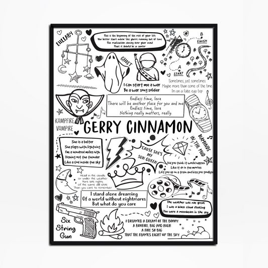 Gerry Cinnamon Lyric Album Print