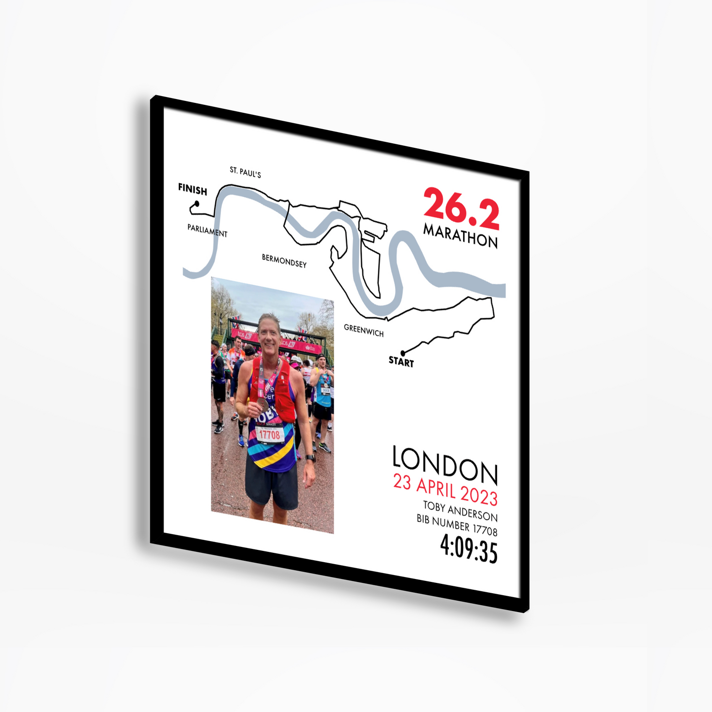 Personalised London Marathon Print