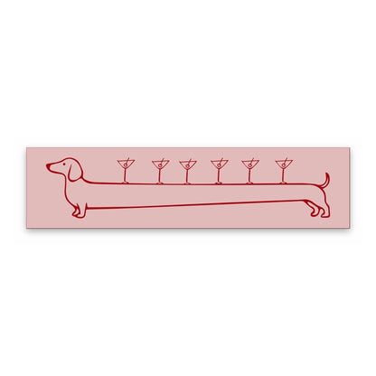 Weenies & Martinis panoramic print, unframed