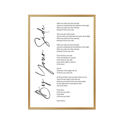 Personalised Song Lyrics Script Print