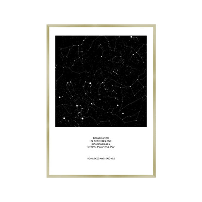 Personalised Night Sky Star Map Print