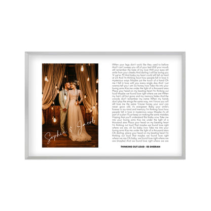 Personalised Song Lyrics And Photo Script Print