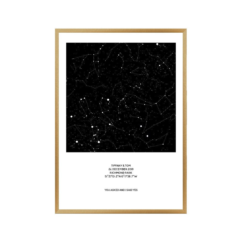 Personalised Night Sky Star Map Print