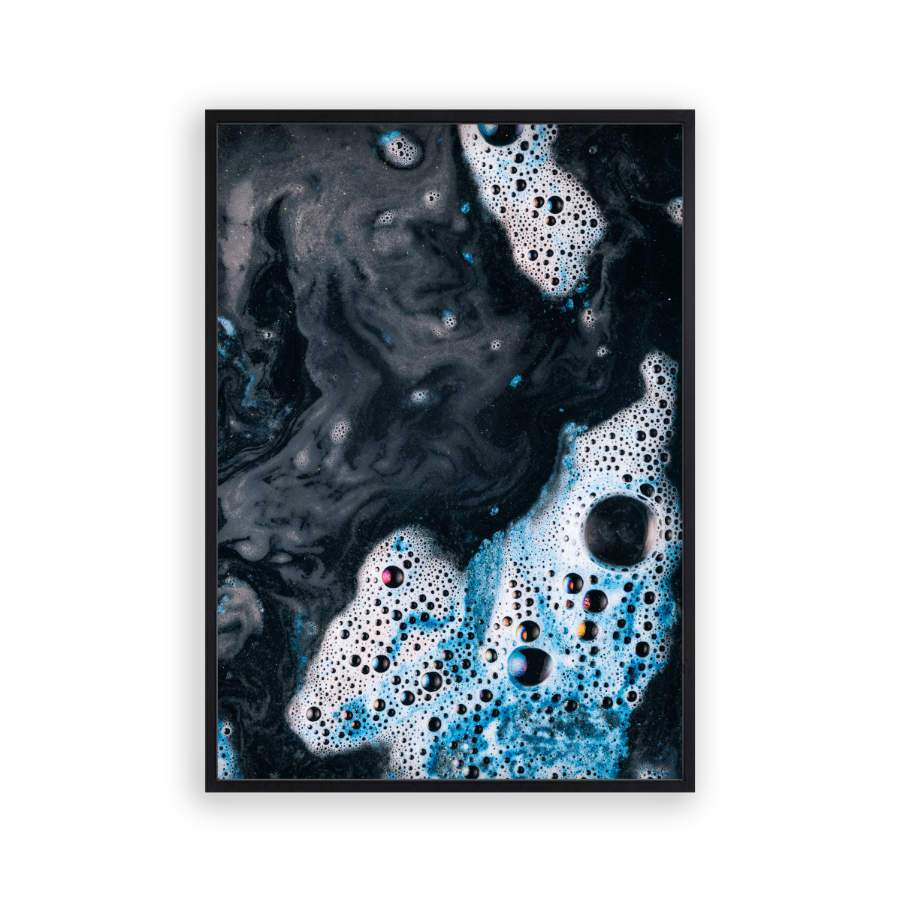 Blue White Paint Swirls No2 Print - Blim & Blum